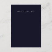 ネイビモダンいかり航海のモノグラ結婚ム エンクロージャーカード (裏面)