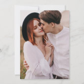 ネイビモダンシックシンプルタイポグラフィ写真結婚の写真 招待状 (裏面)