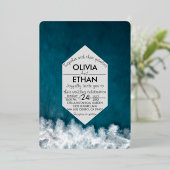 ネイビモダンス結婚フォイル招待状 箔招待状 (立ち正面)