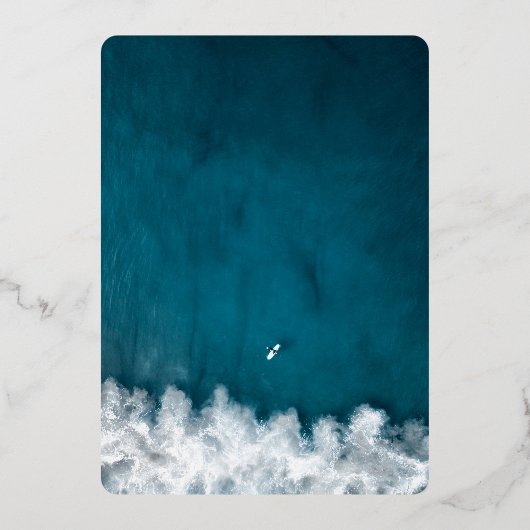 ネイビモダンス結婚フォイル招待状 箔招待状 (裏面)