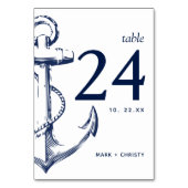 ネイビモダンス航海のスケッチいかり テーブルナンバー (正面)