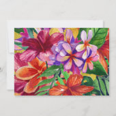 ネイビモダントロピカルブケ結婚ス 招待状 (裏面)