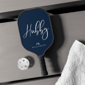 ネイビモダンハビーミニマルスクリプトパーソナライズされた名 ピックルボールラケット