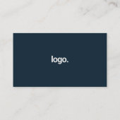 ネイビモダンホワイトCEOスキャナブルQrcode 名刺 (裏面)