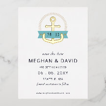 ネイビモダンーいかり航海のモノグラム日付を保存