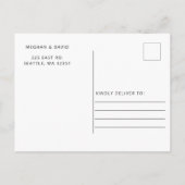 ネイビモダンーいかり航海のモノグラ結婚ムズ救ズ 案内ポストカード (裏面)