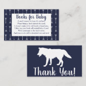 ネイビモダンーとホワイトウルフのブックリクエスト エンクロージャーカード (正面/裏面)