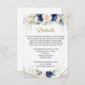 ネイビモダンーと赤面のフローラ緑の詳細 エンクロージャーカード (正面/裏面)