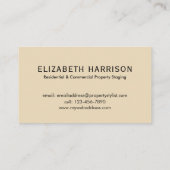 ネイビモダンーはっきりしたブルー|シャンパンジオメトリック 名刺 (裏面)