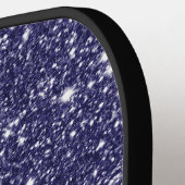 ネイビモダンーエレガントブルーグリッタードリップ ピックルボールラケット (左詳細)