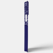 ネイビモダンーエレガントブルーグリッタードリップ Case-Mate iPhoneケース (裏面 / 右)