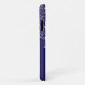 ネイビモダンーエレガントブルーグリッタードリップ Case-Mate iPhoneケース (裏面/右)