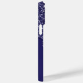 ネイビモダンーエレガントブルーグリッタードリップ Case-Mate iPhoneケース (裏面 / 右)