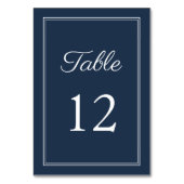 ネイビモダンーエレガント・ブルー結婚ズ テーブルナンバー (正面)