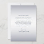 ネイビモダンーエレガント・ブルー・シック結婚ズ・サンキュー サンキューカード (裏面)