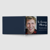 ネイビモダンーカスタムの写真を愛の記憶に ゲストブック (全面)