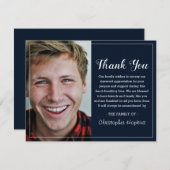 ネイビモダンーカスタムフォト葬儀 サンキューカード (正面/裏面)
