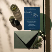 ネイビモダンークラシック花嫁になるブライダルシャワー シーズンカード