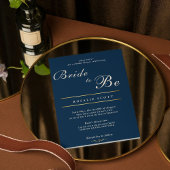 ネイビモダンークラシック花嫁になるブライダルシャワー シーズンカード