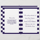 ネイビモダンーストライプ結婚コレクション (正面/裏面)