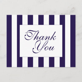 ネイビモダンーストライプ結婚コレクション ポストカード