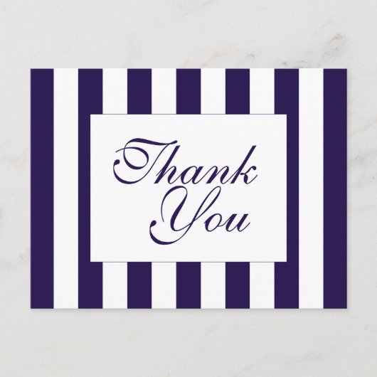 ネイビモダンーストライプ結婚コレクション ポストカード (正面)