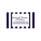 ネイビモダンーストライプ結婚コレクション ラベル (正面)