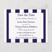 ネイビモダンーストライプ結婚コレクション 案内ポストカード (正面)