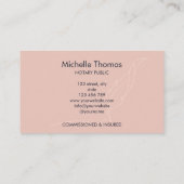 ネイビモダンーピンク公証人ローン署名業者 名刺 (裏面)