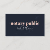 ネイビモダンーピンク公証人ローン署名業者 名刺 (正面)