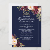 ネイビモダンーフローラキンセアニェラ招待状 招待状 (正面)