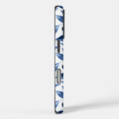 ネイビモダンーブルウォーター色の葉パターン Case-Mate iPhoneケース (裏面 / 右)