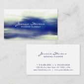 ネイビモダンーブルウォーター色抽象芸術背景 名刺 (正面/裏面)