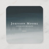 ネイビモダンーブルウォーター色抽象芸術 スクエア名刺 (正面)