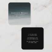 ネイビモダンーブルウォーター色抽象芸術 スクエア名刺 (正面/裏面)