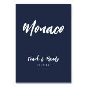 ネイビモダンーブルカスタムウェディングテーブル名 テーブルナンバー (正面)