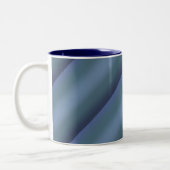 ネイビモダンーブルグラデーション水色銀河系宇宙 ツートーンマグカップ (左)