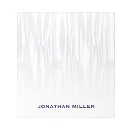 ネイビモダンーブルジオメトリックパタパーソナライズされたーン ノートパッド