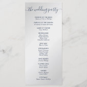 ネイビモダンーブルーとシルバーウィズ結婚 プログラム (裏面)