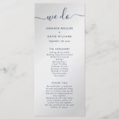 ネイビモダンーブルーとシルバーウィズ結婚 プログラム (正面)