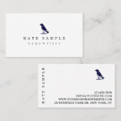 ネイビモダンーブルーコピーライターパーソナルブランドバード 名刺 (正面/裏面)