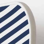 ネイビモダンーブルーストライプの名前をカスタムする ピックルボールラケット (左詳細)