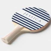 ネイビモダンーブルーストライプの名前をカスタムする 卓球ラケット (正面アングル)