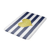 ネイビモダンーブルーストライプズのパターン名 バスマット (アングル)