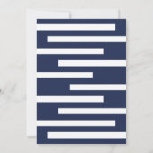 ネイビモダンーブルーストライプホワイト結婚ズ 招待状 (裏面)