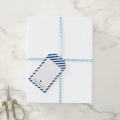 ネイビモダンーブルーハートガーリーキュートフェミニン脚本 ギフトタグ (より糸付き)