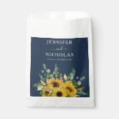 ネイビモダンーブルーフローラひま結婚わ花 フェイバーバッグ (正面)