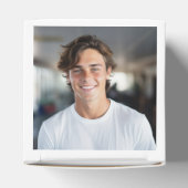 ネイビモダンーブルー写真卒業パーティー フェイバーボックス (上部)