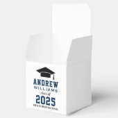 ネイビモダンーブルー写真卒業パーティー フェイバーボックス (オープン)