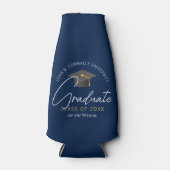 ネイビモダンーブルー卒カスタム業卒業会 ボトルクーラー (正面)